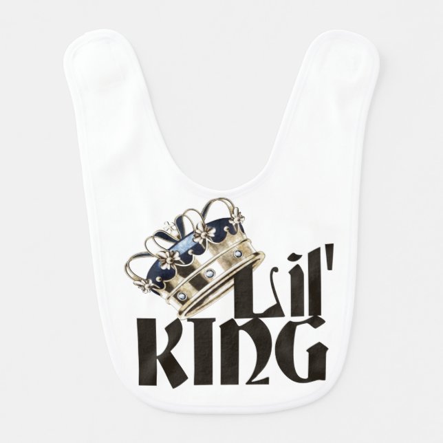 Lil King Baby Bib (Front)