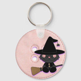 lil kitty witch keychain