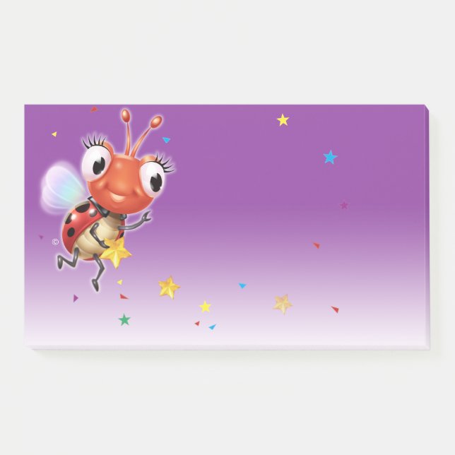 Lil Ladybug purple fade wide note block (Front)