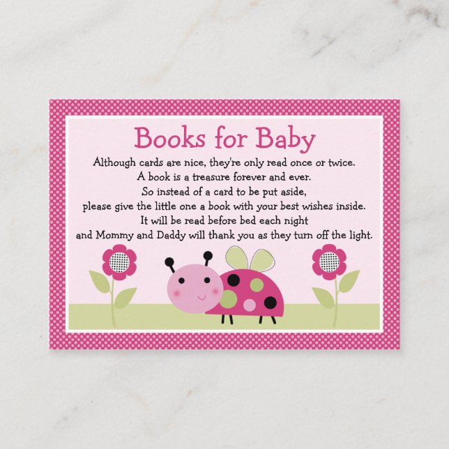 "Lil Ladybug with dots" Book Request Inserts (Front)