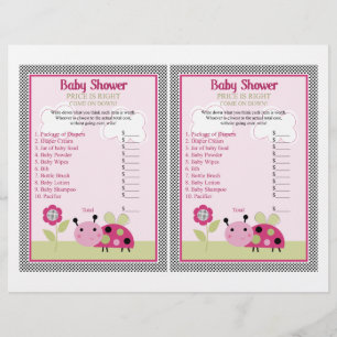 "Lil Ladybug with Polka Dots" Price is Right Game Flyer