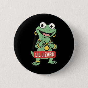 Lil Lizard Funny Lizard Trending Meme Button