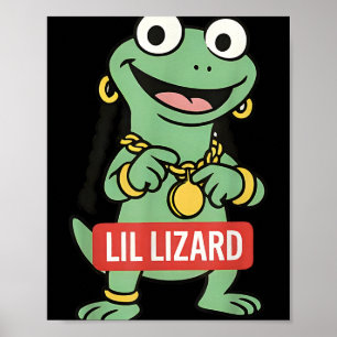 Lil Lizard Funny Lizard Trending Meme  Poster