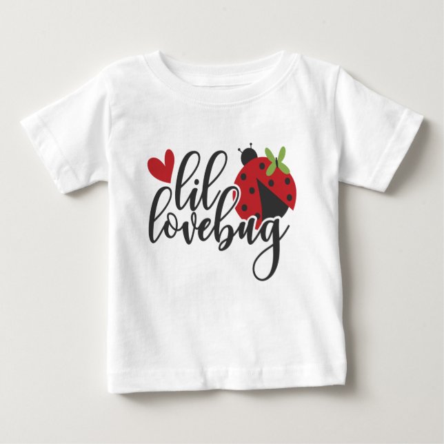 LIL LOVEBUG WITH BLACK & RED LADYBUG BABY T-Shirt (Front)