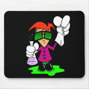 Lil Mad Scientist dark Mouse Pad