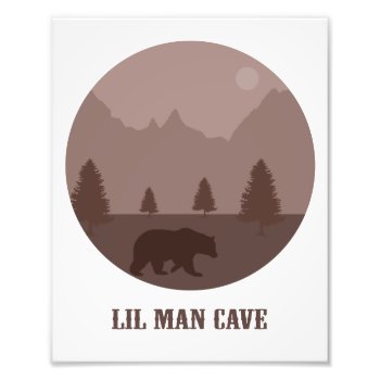 Lil Man Cave Poster Photo Print Boys Room Decor by BrunamontiBoutique at Zazzle