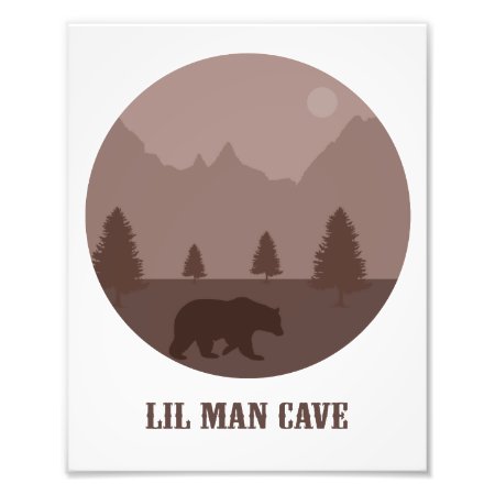 Lil Man Cave Poster Photo Print Boys Room Decor