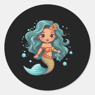 Lil Mermaid Classic Round Sticker