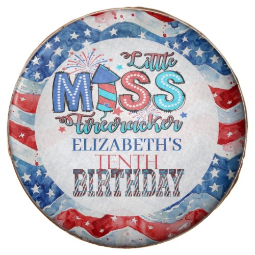 Lil Miss Firecracker 10th Birthday Chocolate Covered Oreo