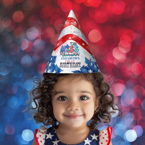 Lil Miss Firecracker 1st Birthday Party Hat