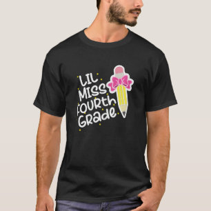 Lil Miss Fourth Grade 1st School Day Girls 4th Gra T-Shirt