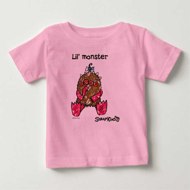 Lil' Monster Scrap Kins Organic Baby T-Shirt (Front)