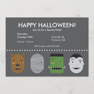 Lil Monsters Halloween Party Invitation