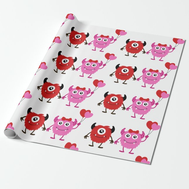 Lil Monsters Wrapping Paper (Unrolled)