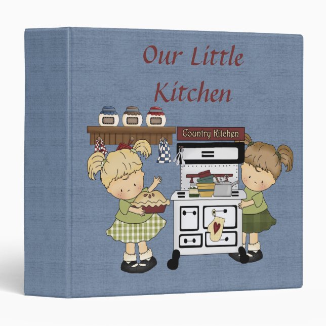 Lil' One's Kitchen Recipe Book / 1.5 Inch 3 Ring Binder (Front/Spine)