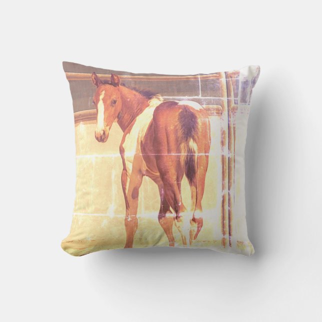Lil Paint Foal Throw Pillow (Front)