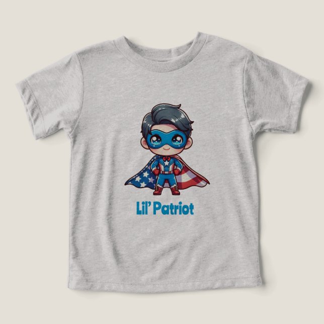 Lil’ Patriot – Cute Baby Bald Eagle Boys' Toddler T-shirt (Design Front)