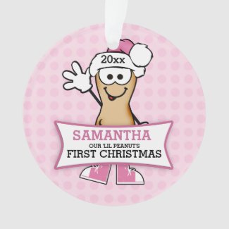Lil Peanut (pink) Baby's 1st Christmas Ornament