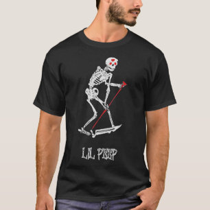 Lil peep Skeleton Grim reaper tattoo and official T-Shirt
