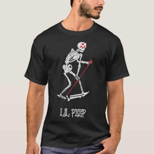 Lil peep Skeleton Grim reaper tattoo and official  T_Shirt