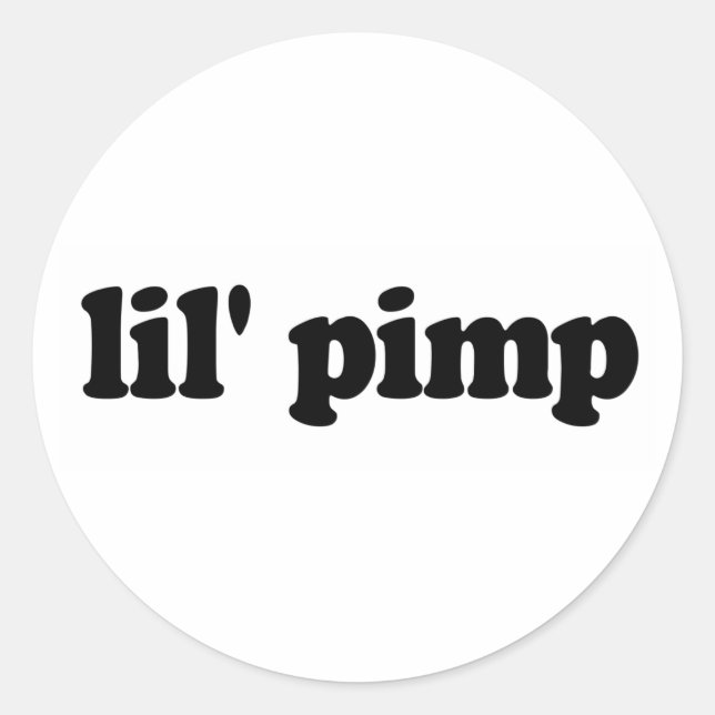 Lil pimp classic round sticker (Front)