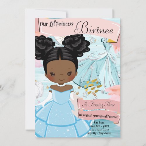 Lil Princess Birthday Invitation Card