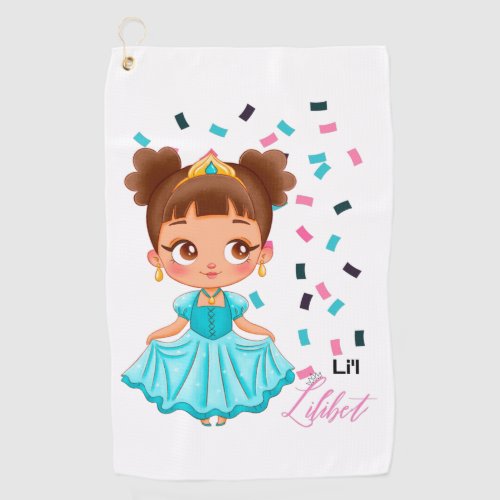 LiL Princess LILIBET Turquoise Pretty Girly Gift Golf Towel