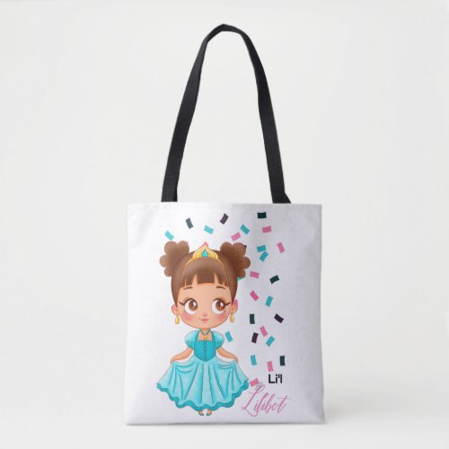 LiL Princess LILIBET Turquoise Pretty Girly Gift Tote Bag