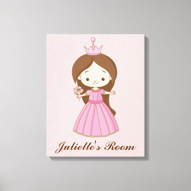 Li'l Princess Personalized Girls Room Canvas (Front)