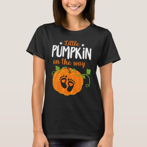 Lil Pumpkin Baby On The Way Pregnancy Announcement T_Shirt