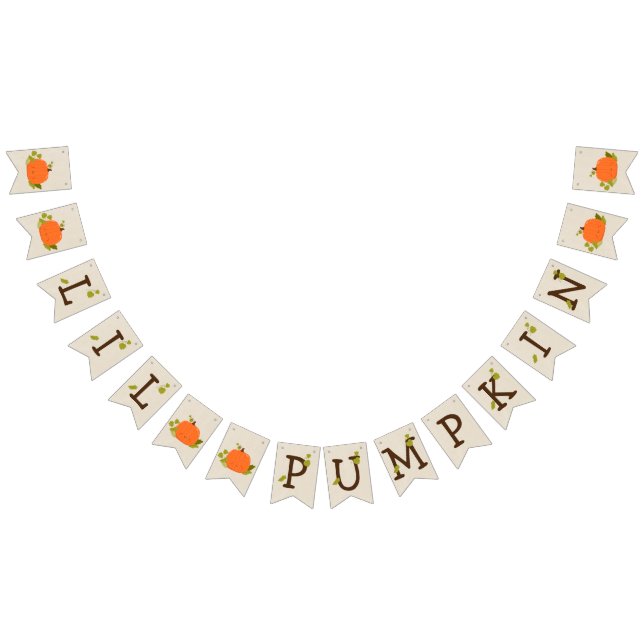 Lil Pumpkin Baby Shower Bunting Flags (All)