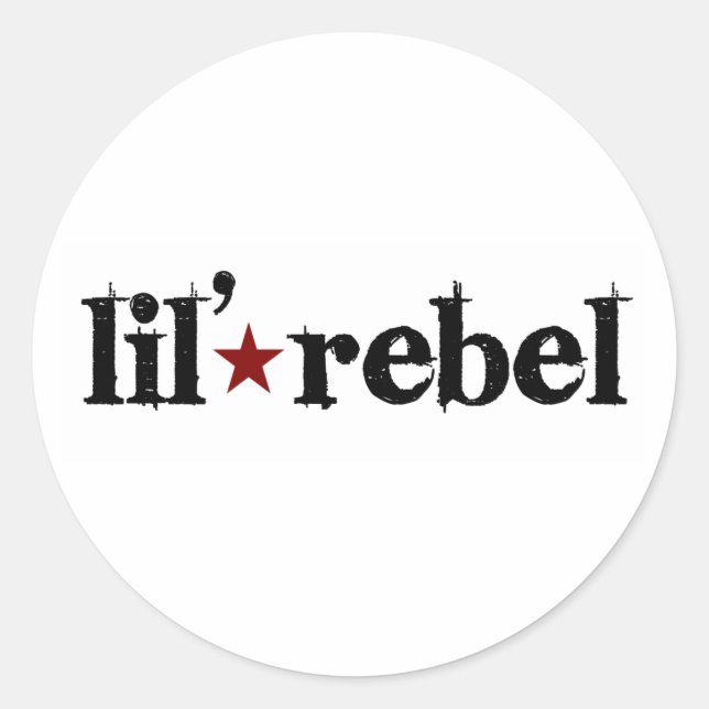 Lil Rebel Classic Round Sticker (Front)