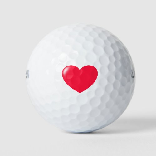 Lil Red Heart Golf Balls