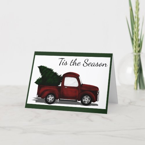 Lil Red Truck Holiday Card