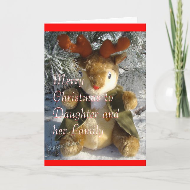 Lil Reindeer Christmas card - customize it (Front)