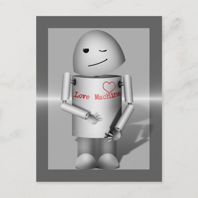 (Lil' Robo-x9) Love Machine Postcard (Front)