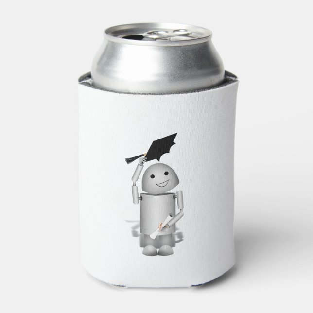 Lil' Robox9 Graduate - Caps Off! Can Cooler (Can Front)