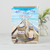 Lil' Sailor Boy's Baby Shower Invitation (Standing Front)