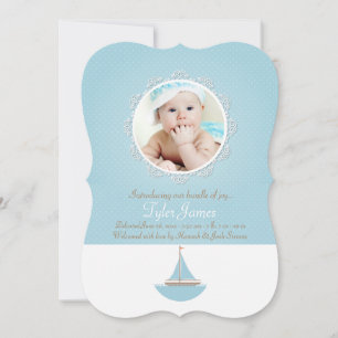 Lil' Sailor Photo Birth Announcement