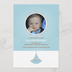 Lil' Sailor Photo Invitation