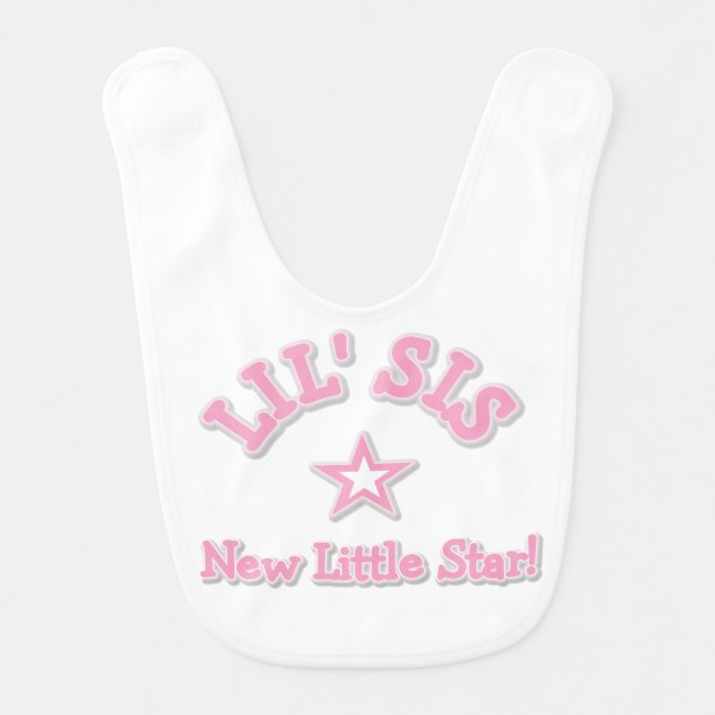 Lil Sis New Little Star Bib (Front)