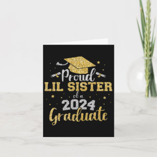 Lil Sister Cl Of 2024 Graduate Senior Graduation Card