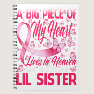 Lil Sister In Heaven Butterfly Awesome Breast Notebook