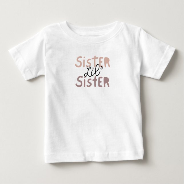 Lil' Sister Tee. Companion to  Big Sister Tee (Front)