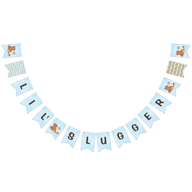Lil' Slugger Baseball Themed Baby Shower Banner (All)