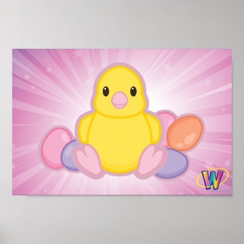 Lil Spring Chick Pattern Poster