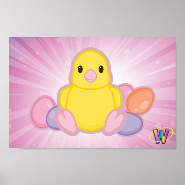 Lil Spring Chick Pattern Poster (Front)