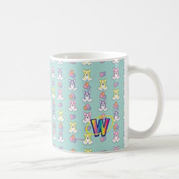 Lil Spring Corgi Pattern Coffee Mug by webkinz at Zazzle