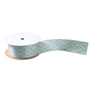 Lil Spring Corgi Pattern Satin Ribbon