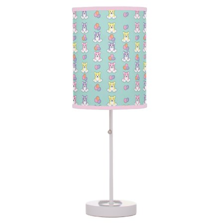Lil Spring Corgi Pattern Table Lamp